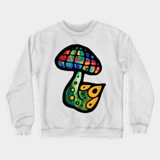 Psychedelic Mushroom with Gold Roots Crewneck Sweatshirt